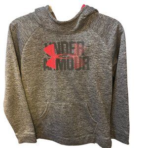 UNDER ARMOUR COLD GEAR GRAY & PINK HOODIE GIRLS SIZE LARGE
